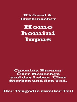 cover image of Homo homini lupus. Der Tragödie zweiter Teil